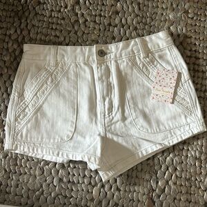 NWT Free People White Denim Shorts 27 $88